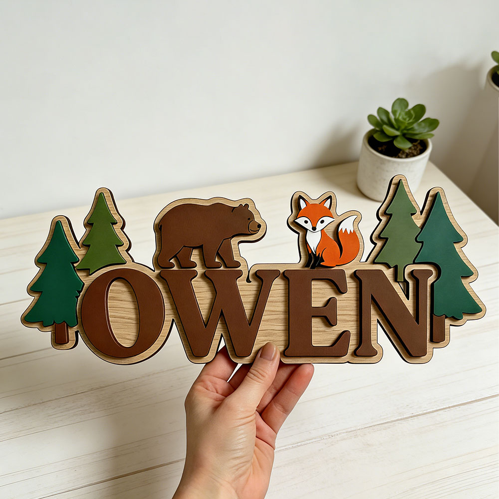 Custom Woodland Forest Bear Fo - مراجعة Baby Nursery Jungle Theme وسعره