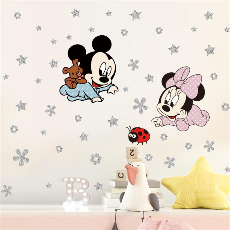 Cartoon Mickey Minnie Mouse Ba - مراجعة Baby Nursery Decor Boy وسعره
