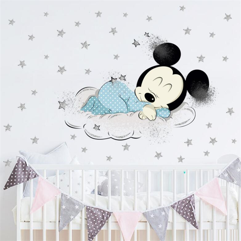 Cartoon Mickey Minnie Mouse Ba - مراجعة Baby Nursery Decor Boy وسعره
