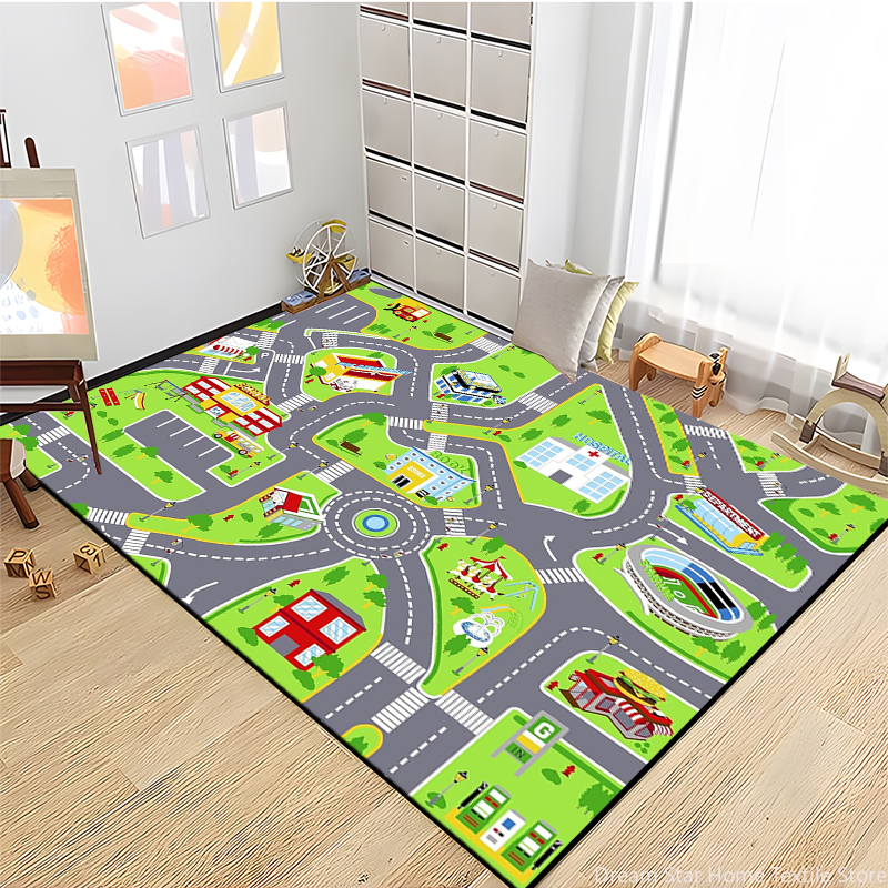 Kids Road Traffic Carpet Carto - مراجعة Baby Nursery Game وسعره