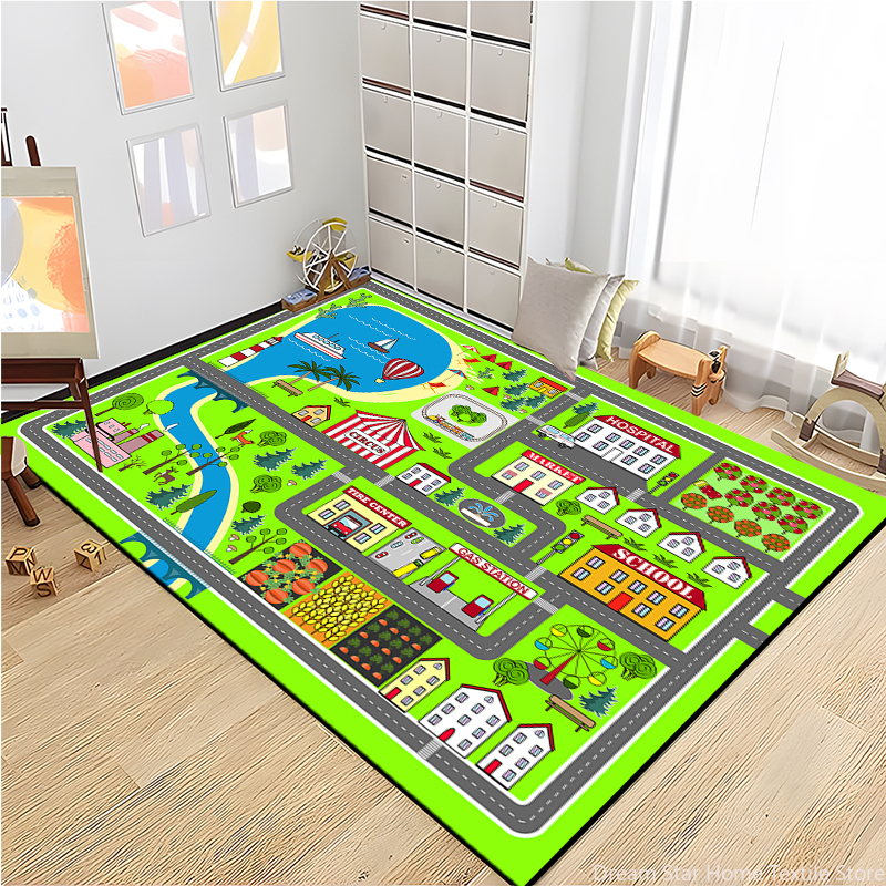 Kids Road Traffic Carpet Carto - مراجعة Baby Nursery Game وسعره