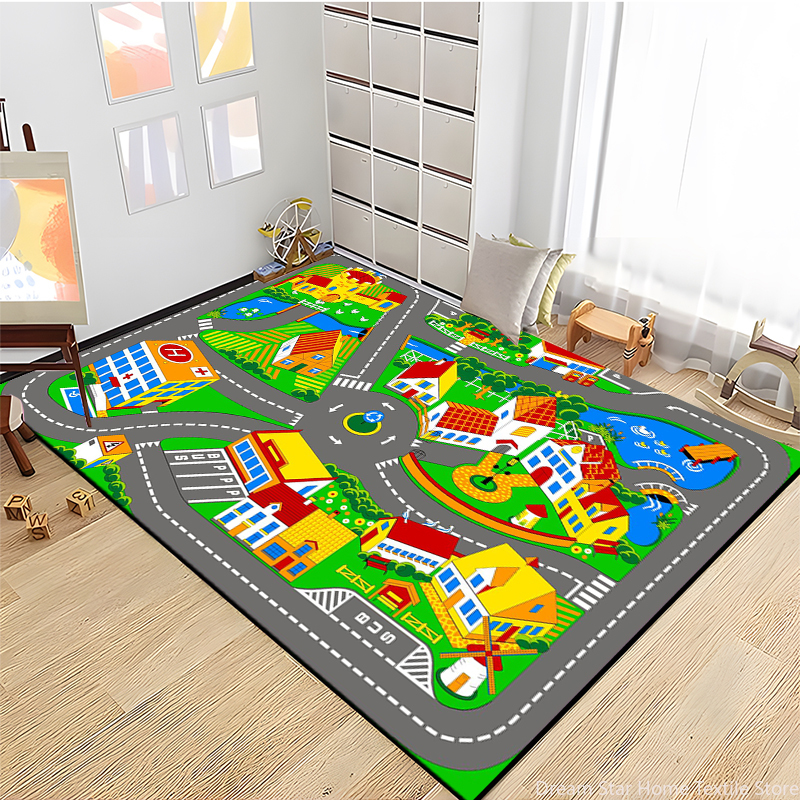 Kids Road Traffic Carpet Carto - مراجعة Baby Nursery Game وسعره