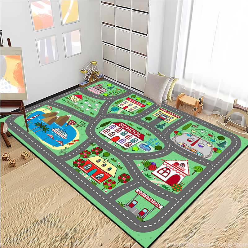 Kids Road Traffic Carpet Carto - مراجعة Baby Nursery Game وسعره