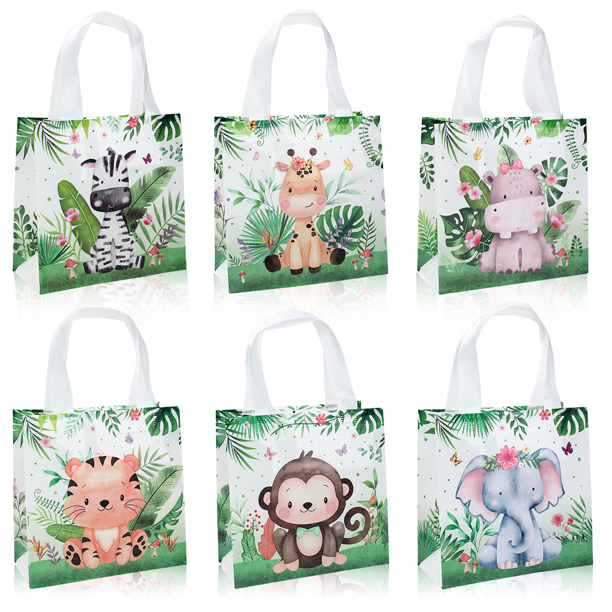 Jungle Animal Party Favor Bags - مراجعة Baby Nursery Jungle Theme وسعره