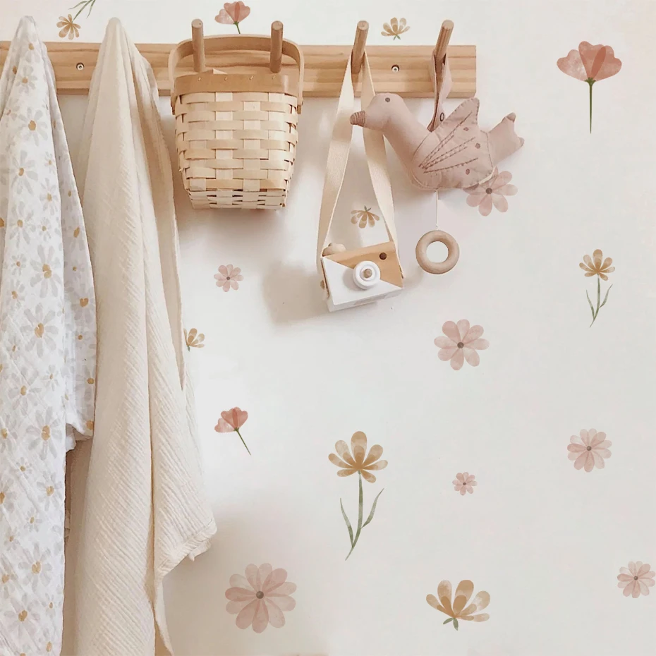 Boho Flowers Wall Stickers Chi - مراجعة Baby Nursery Decor Boy وسعره