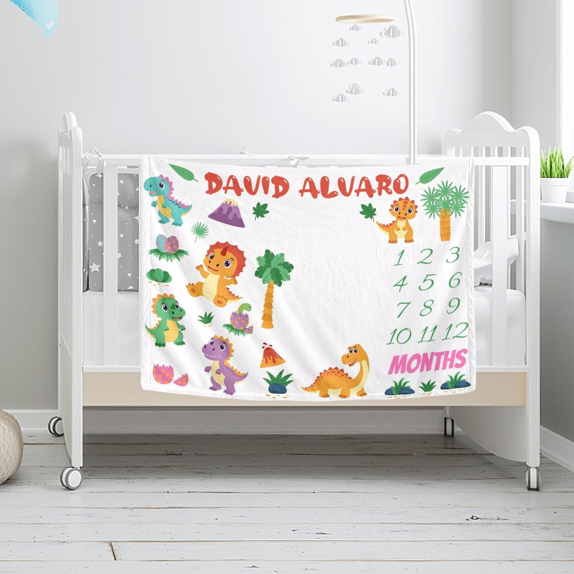 VIKAMA Dinosaur Themed Baby Mi - مراجعة Baby Nursery Mat وسعره