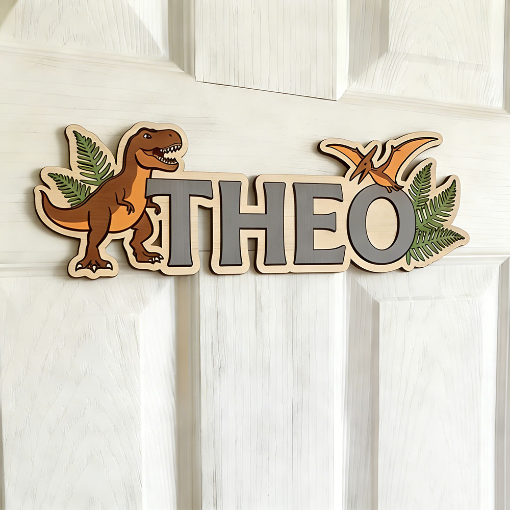 Personalized Dinosaur Name Sig - مراجعة Baby Nursery Decor Boy وسعره