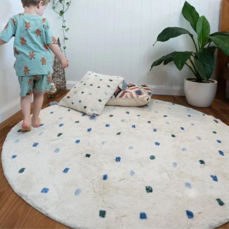 Dot Fluffy Carpet Living Room  - مراجعة Baby Nursery Mat وسعره