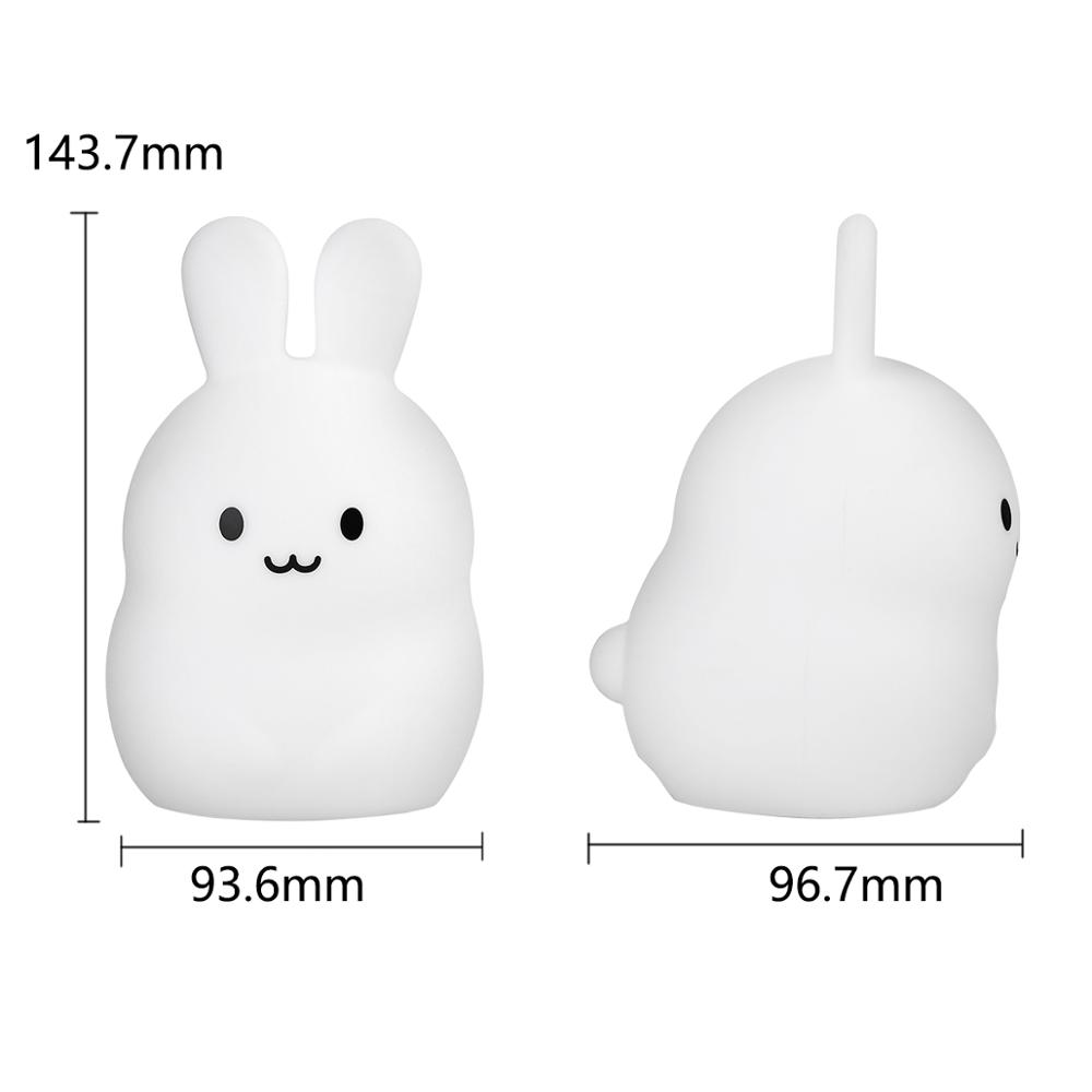 Touch Sensor Rabbit Night Ligh - مراجعة Baby Nursery Night Light وسعره