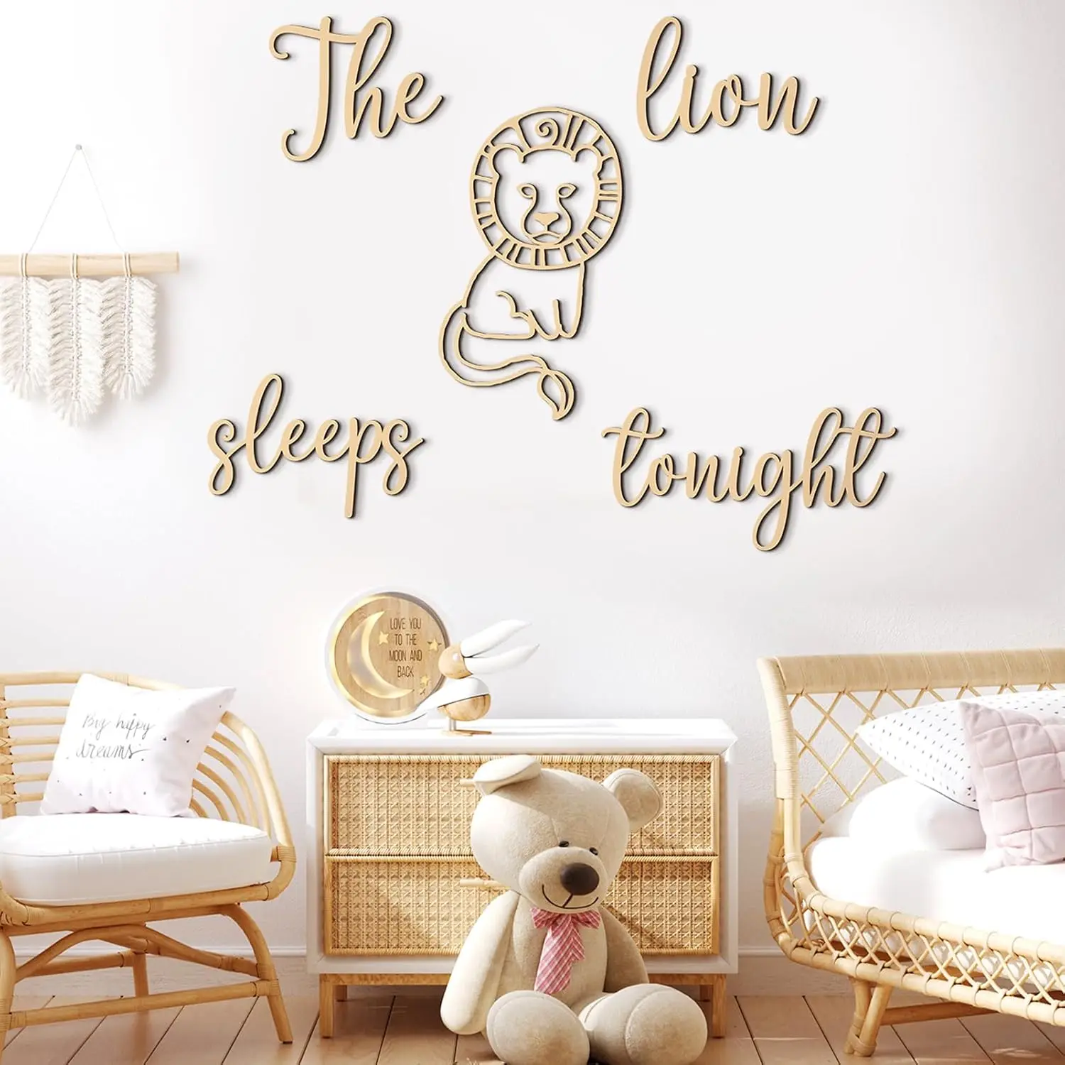 The Lion Sleeps Tonight Wooden - مراجعة Baby Nursery Jungle Theme وسعره