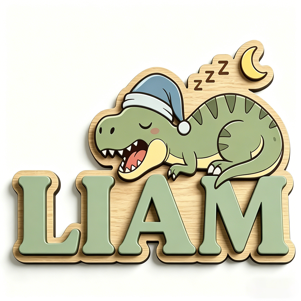 Personalized Sleepy Dinosaur N - مراجعة Baby Nursery Kids وسعره