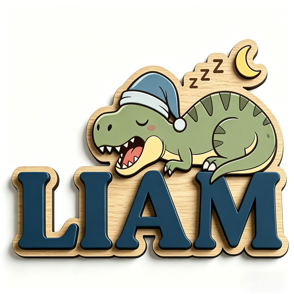 Personalized Sleepy Dinosaur N - مراجعة Baby Nursery Kids وسعره
