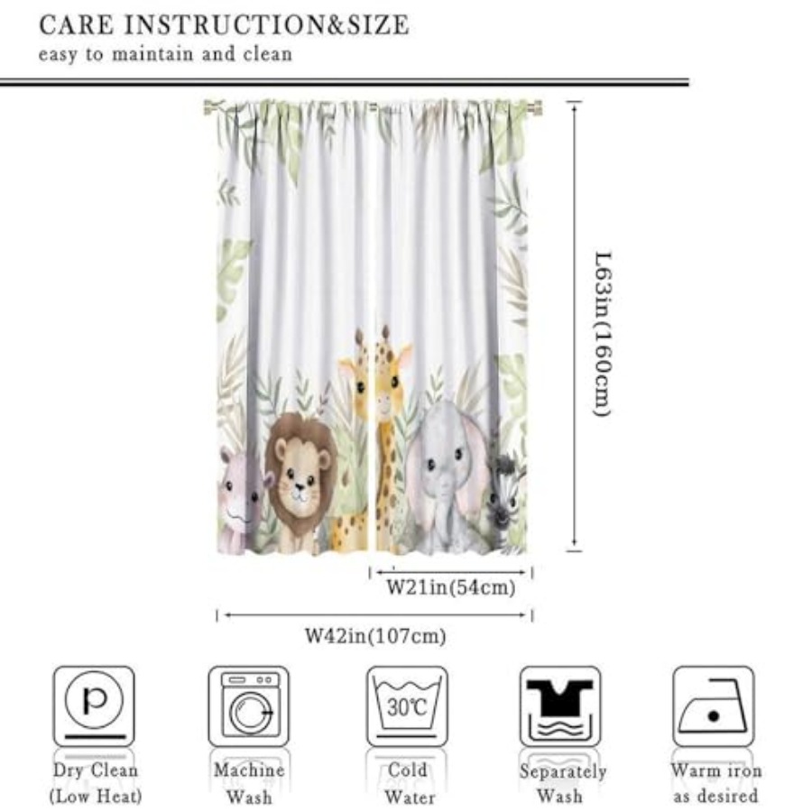 Nursery Curtains Jungle Safari - مراجعة Baby Nursery Jungle Theme وسعره
