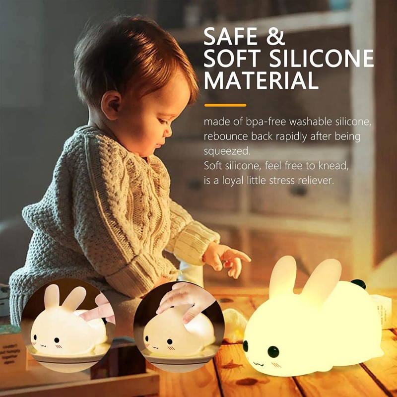 LED Rabbit Night Light Remote  - مراجعة Baby Nursery Night Light وسعره