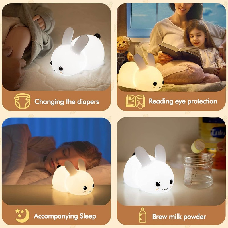 LED Rabbit Night Light Remote  - مراجعة Baby Nursery Night Light وسعره