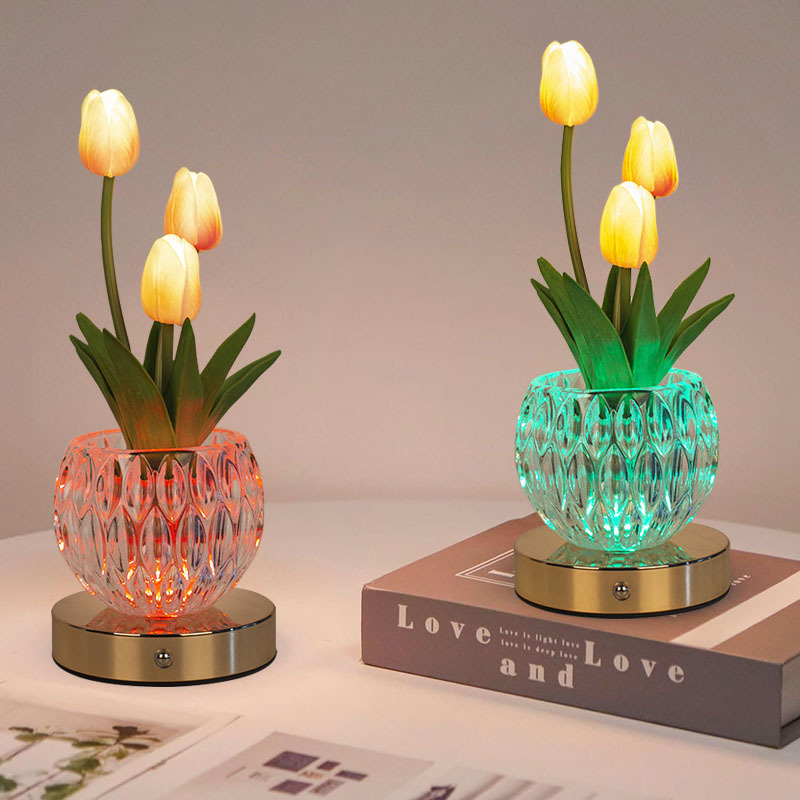 Artificial Tulip Flower Lamp,  - مراجعة Baby Nursery Night Light وسعره