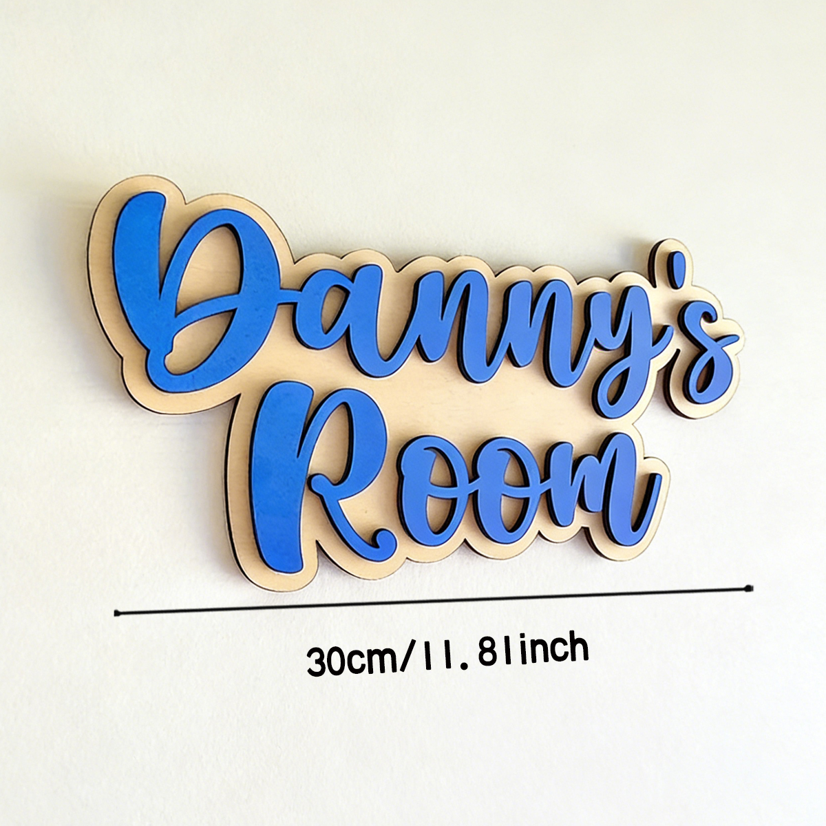 1Pc Cutom Blue Wooden Acrylic  - مراجعة Baby Nursery Home وسعره