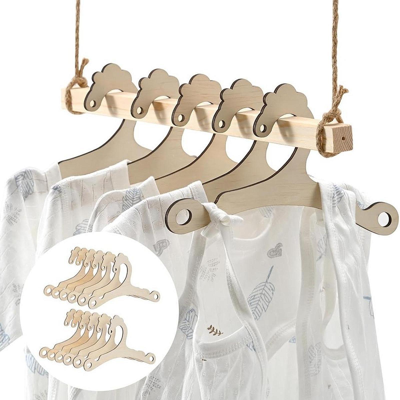 Baby Wooden Clothes Hangers Du - مراجعة Baby Nursery Closet Organization وسعره