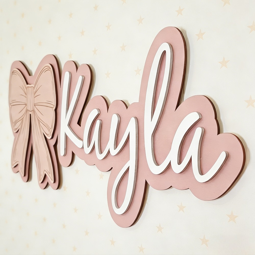 Customizable Bow-Shaped Wooden - مراجعة Baby Nursery Toy وسعره
