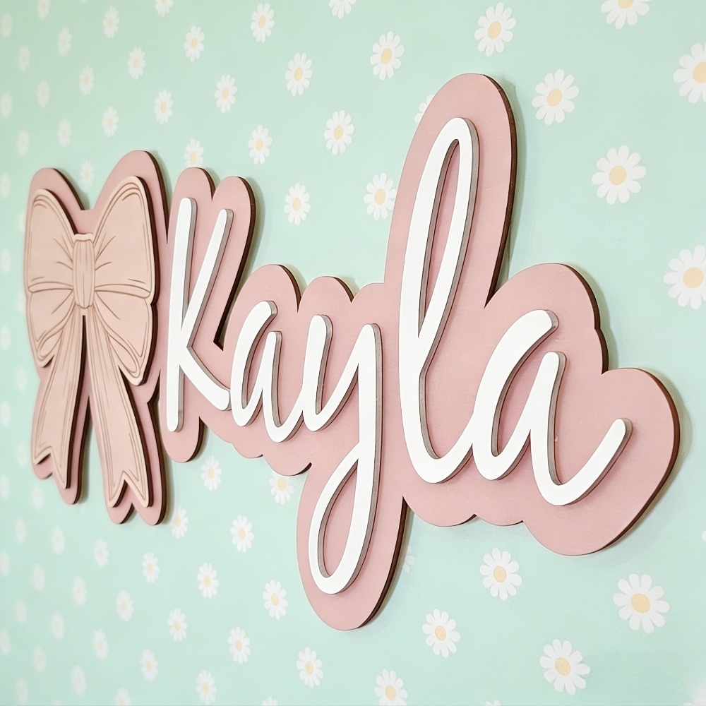 Customizable Bow-Shaped Wooden - مراجعة Baby Nursery Toy وسعره