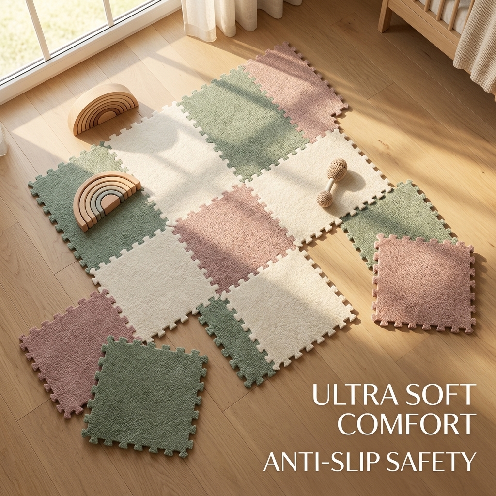 Plush Baby Play Mat 30x30cm In - مراجعة Baby Nursery Mat وسعره