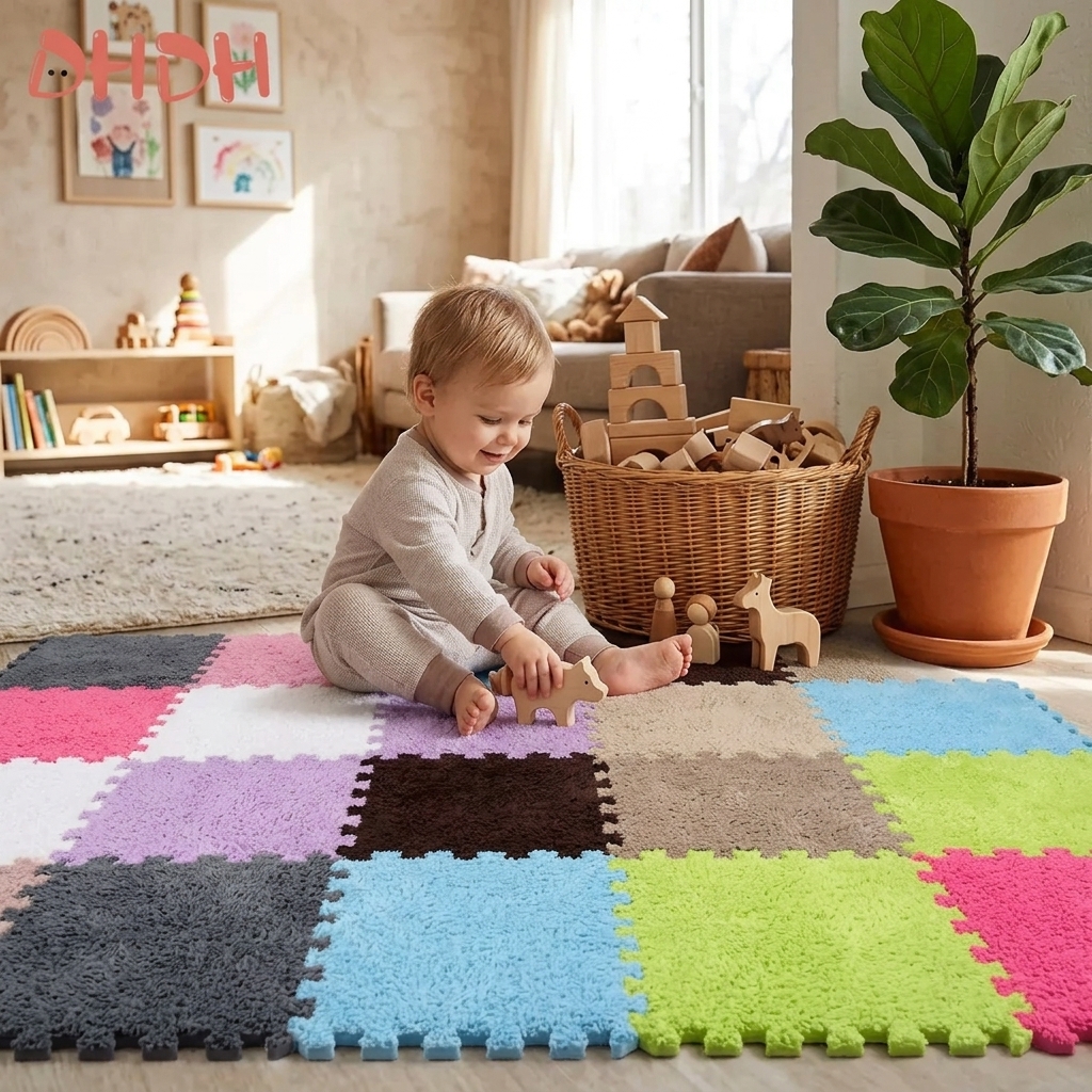 Plush Baby Play Mat 30x30cm In - مراجعة Baby Nursery Mat وسعره