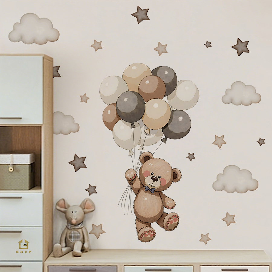 Adorable Teddy Bear Wall Decal - مراجعة Baby Nursery Kids وسعره