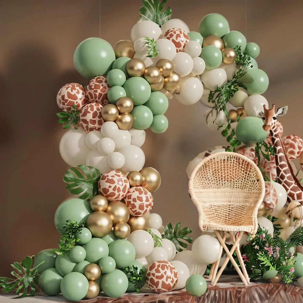 Sage Green Brown Wildlife Them - مراجعة Baby Nursery Jungle Theme وسعره