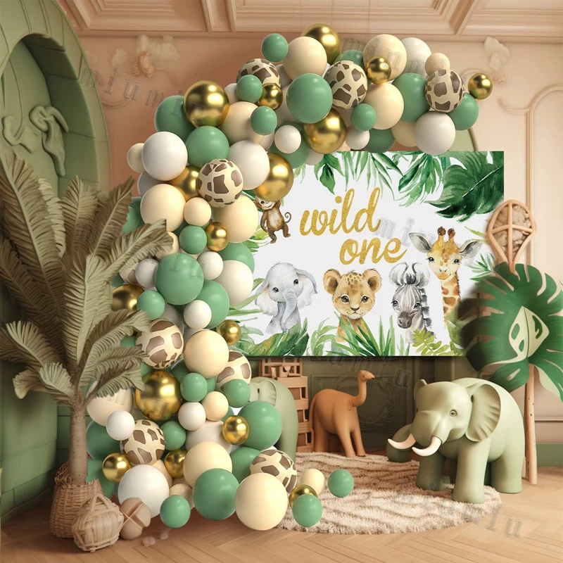 Sage Green Brown Wildlife Them - مراجعة Baby Nursery Jungle Theme وسعره