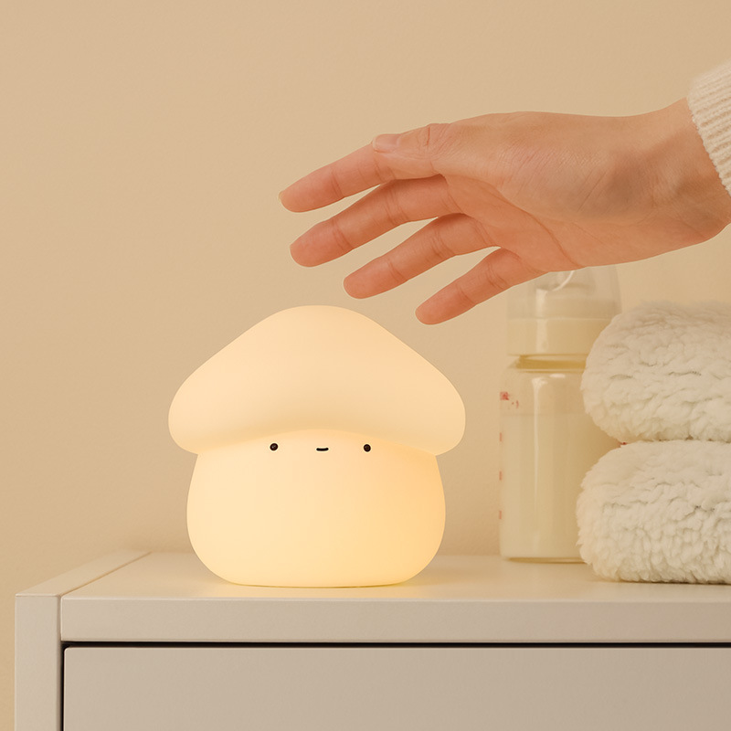 1Pcs Mushroom Head Silicone Ni - مراجعة Baby Nursery Night Light وسعره