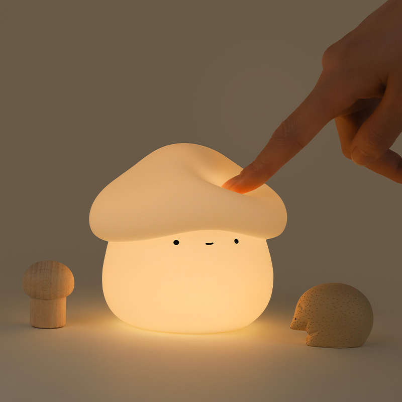 1Pcs Mushroom Head Silicone Ni - مراجعة Baby Nursery Night Light وسعره