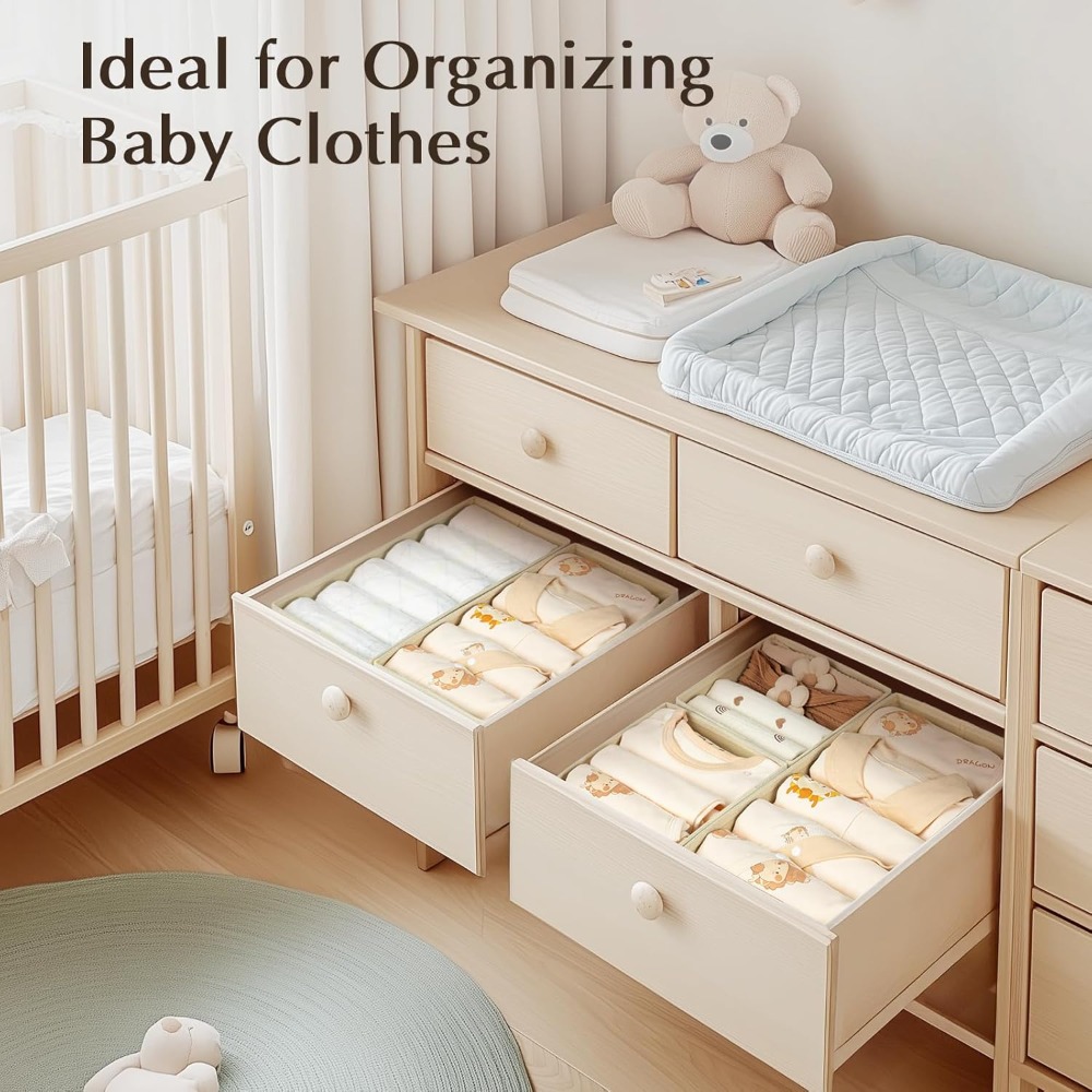 Drawer Organizers Clothes, Dre - مراجعة Baby Nursery Closet Organization وسعره
