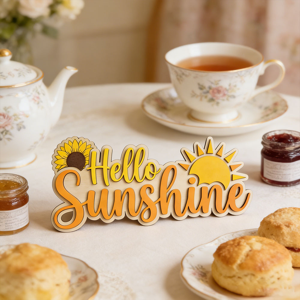 Hello Sunshine 3D Wooden Sign  - مراجعة Baby Nursery Toy وسعره