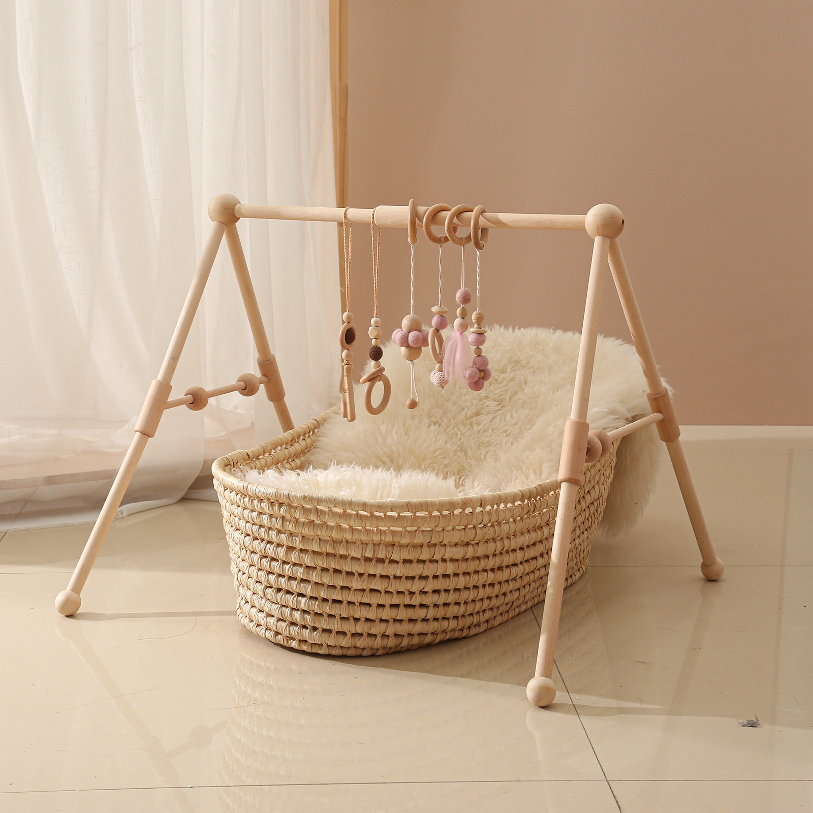 Baby Wooden Toys Play Gym Ordi - مراجعة Baby Nursery Game وسعره