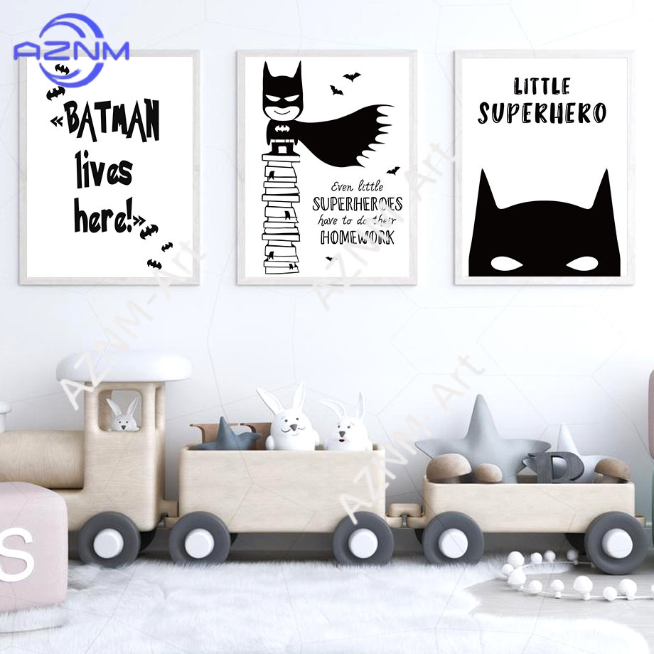Wall Art Canvas Painting Bat C - مراجعة Baby Nursery Decor Boy وسعره