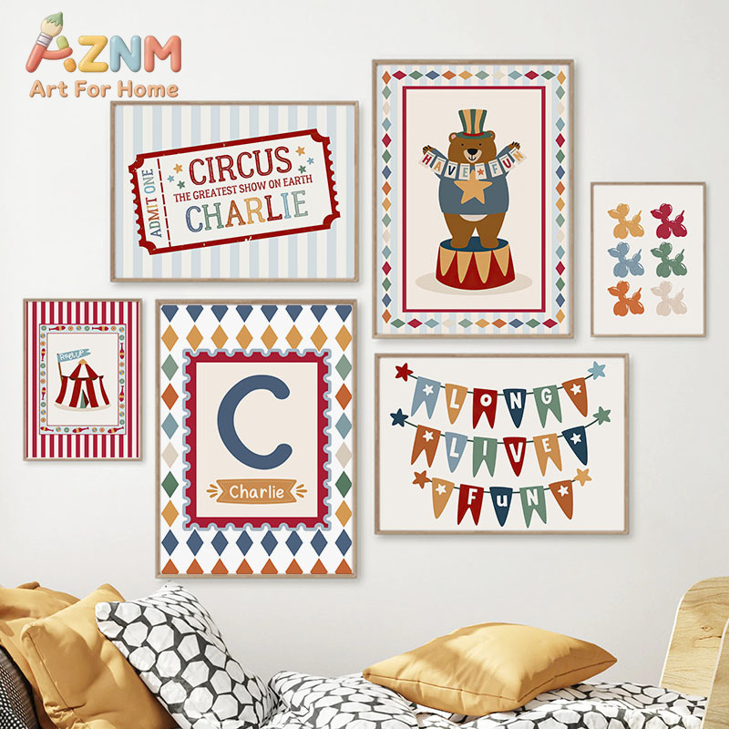 Circus Bear Magician Dog Quote - مراجعة Baby Nursery Kids وسعره