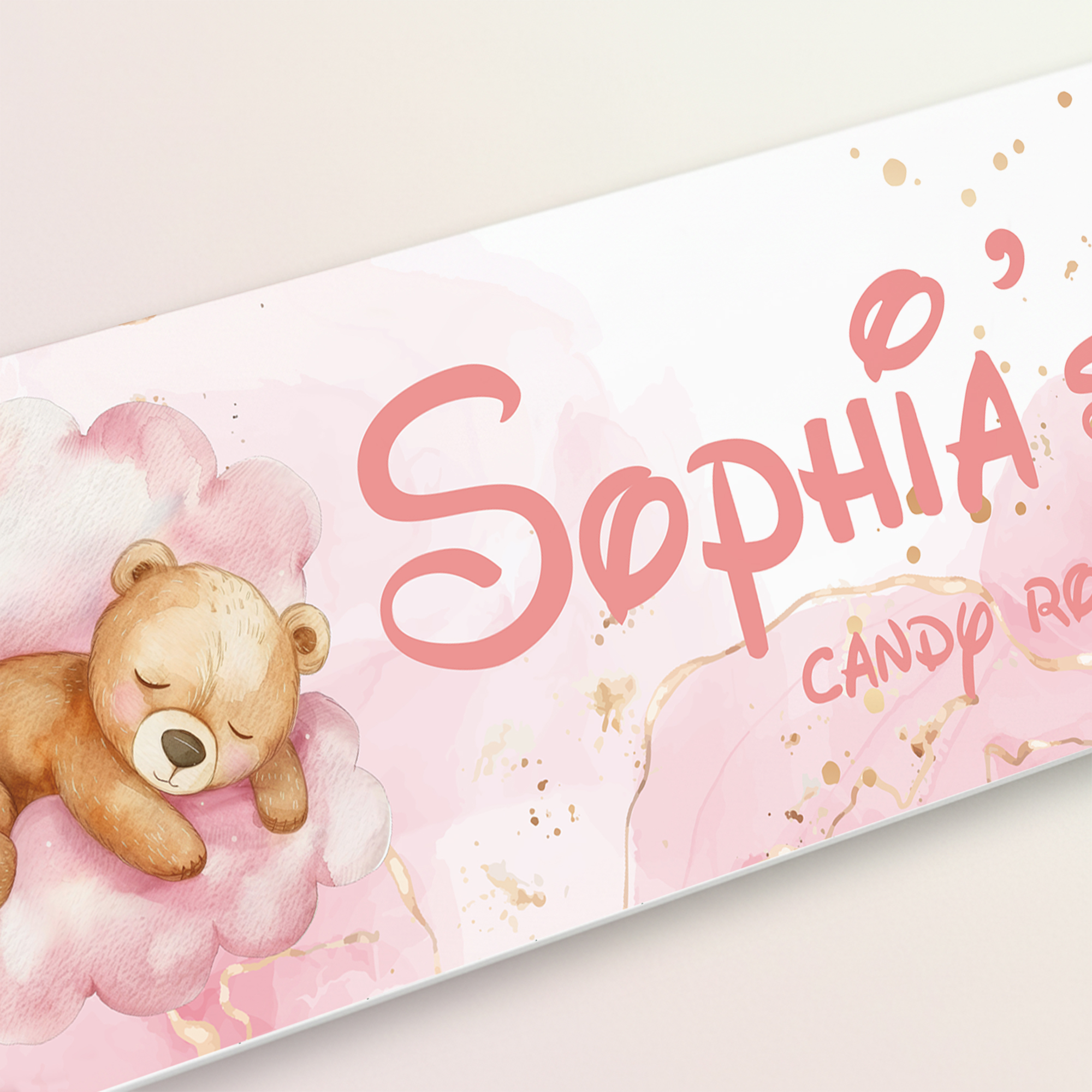1pc Custom Bear Name/Text Acry - مراجعة Baby Nursery Decor Boy وسعره