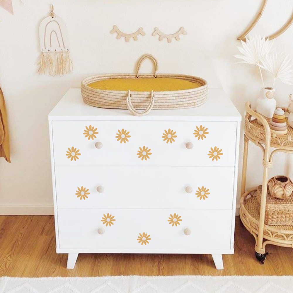 Yellow Daisy Wall Stickers for - مراجعة Baby Nursery Yellow Walls وسعره