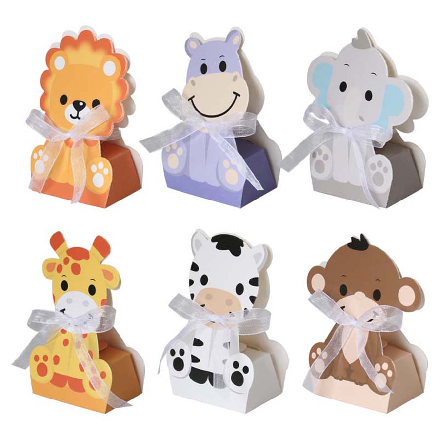 12PCS Safari Animal Favor Boxe - مراجعة Baby Nursery Jungle Theme وسعره