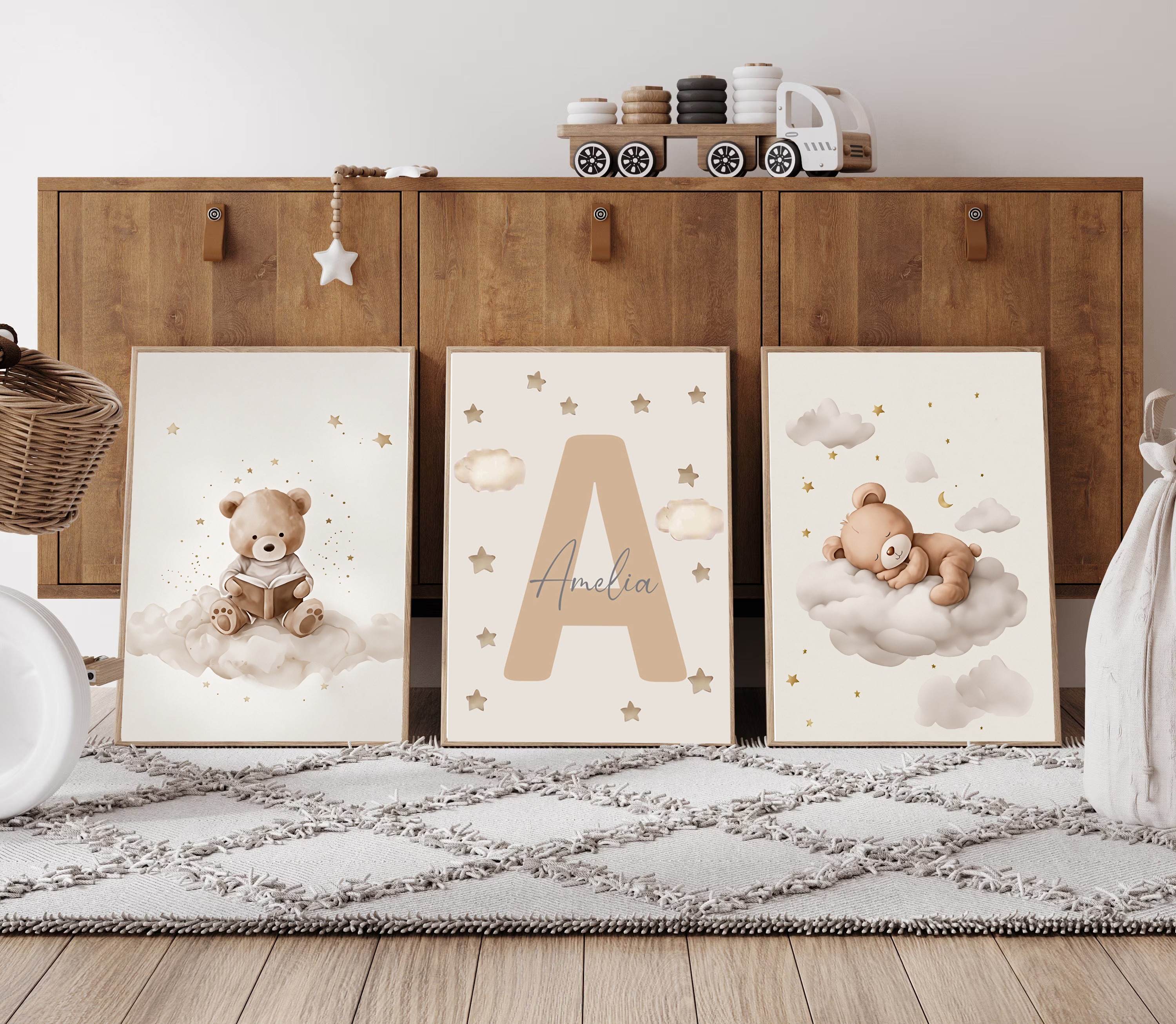 3pcs/set Bohemian Teddy Bear A - مراجعة Baby Nursery Home وسعره