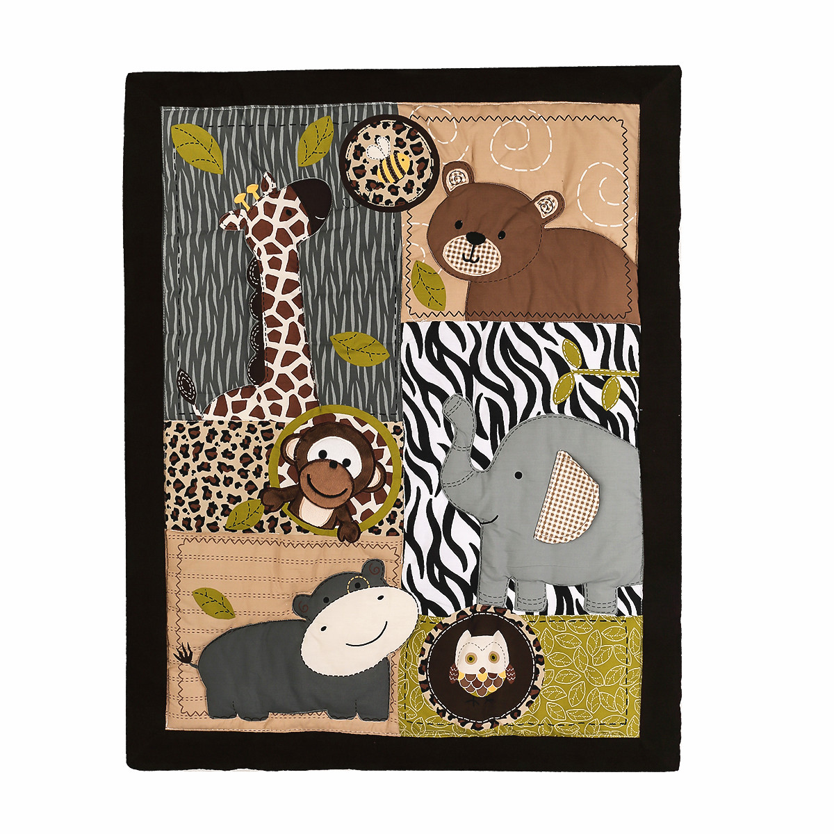 3Pcs Embroidered Newborn Baby  - مراجعة Baby Nursery Jungle Theme وسعره