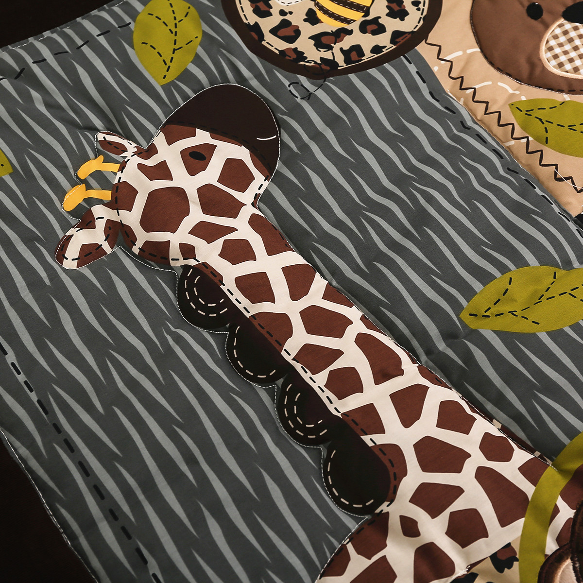 3Pcs Embroidered Newborn Baby  - مراجعة Baby Nursery Jungle Theme وسعره